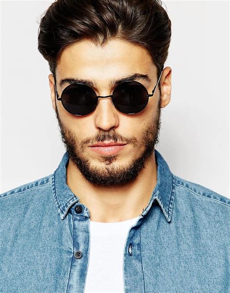 black round designer sunglasses|round black sunglasses for men.